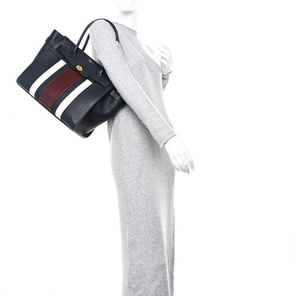 Mulberry Classic Grain College Stripe Zipped Bayswater Midnight White 2 of 10