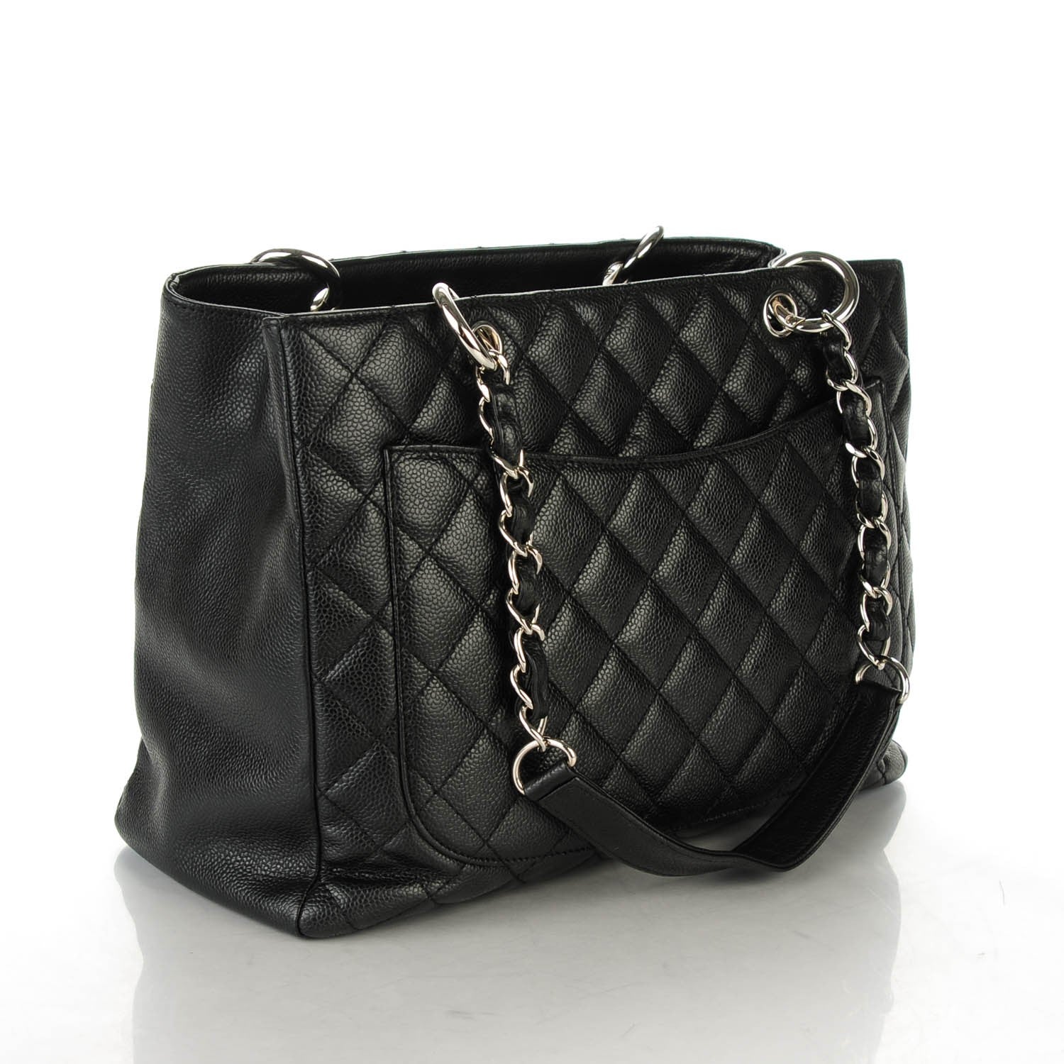 Chanel Caviar Quilted Grand Shopping Tote GST Black 3 of 7