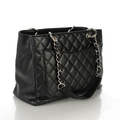 Chanel Caviar Quilted Grand Shopping Tote GST Black 3 of 7