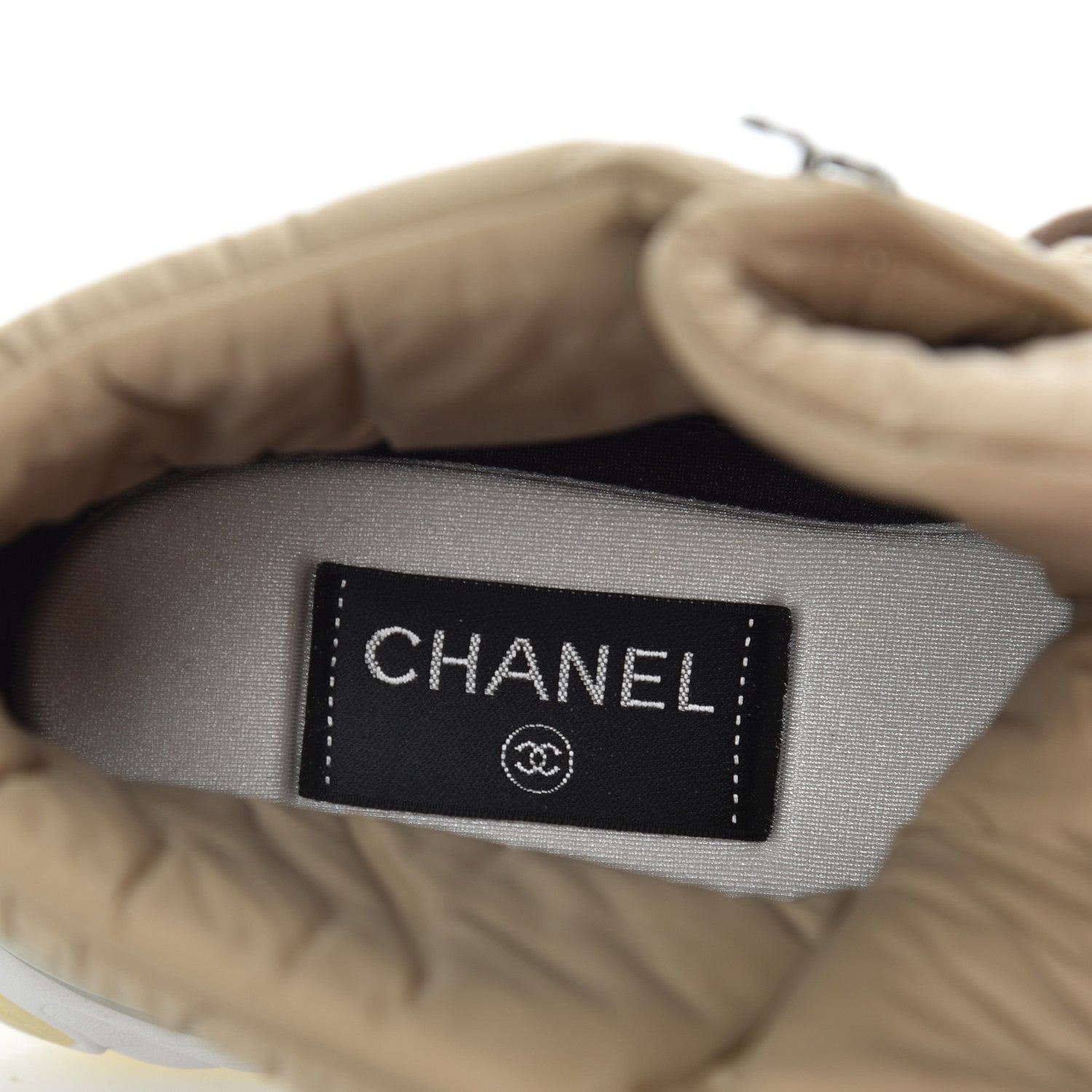 Chanel Fabric Suede Womens CC Sneakers 39 Beige 6 of 8
