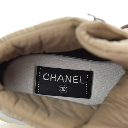 Chanel Fabric Suede Womens CC Sneakers 39 Beige 6 of 8