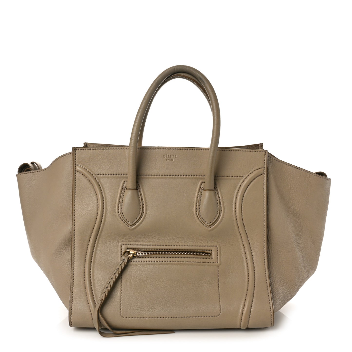 Smooth Calfskin Medium Phantom Luggage Taupe