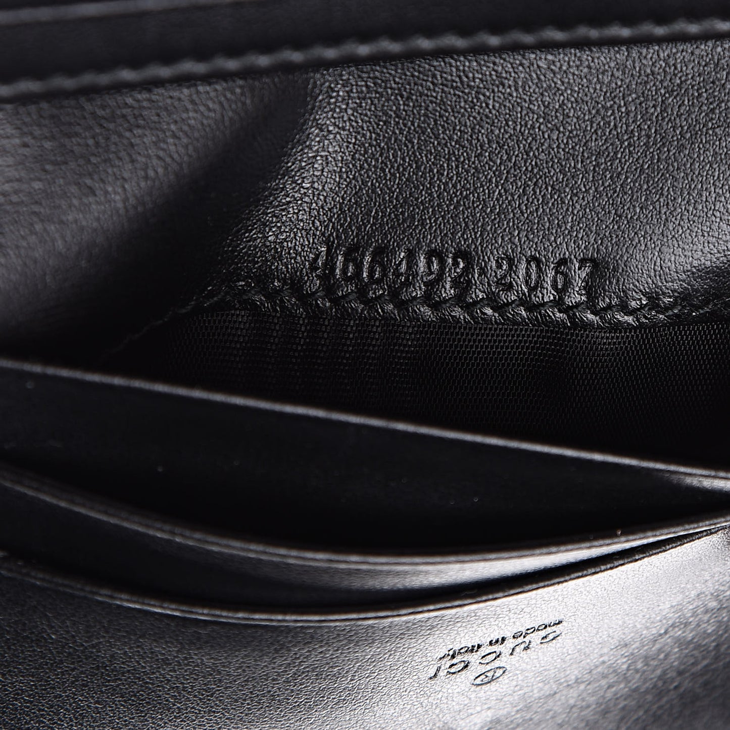 Calfskin Matelasse GG Marmont Card Case Wallet Black