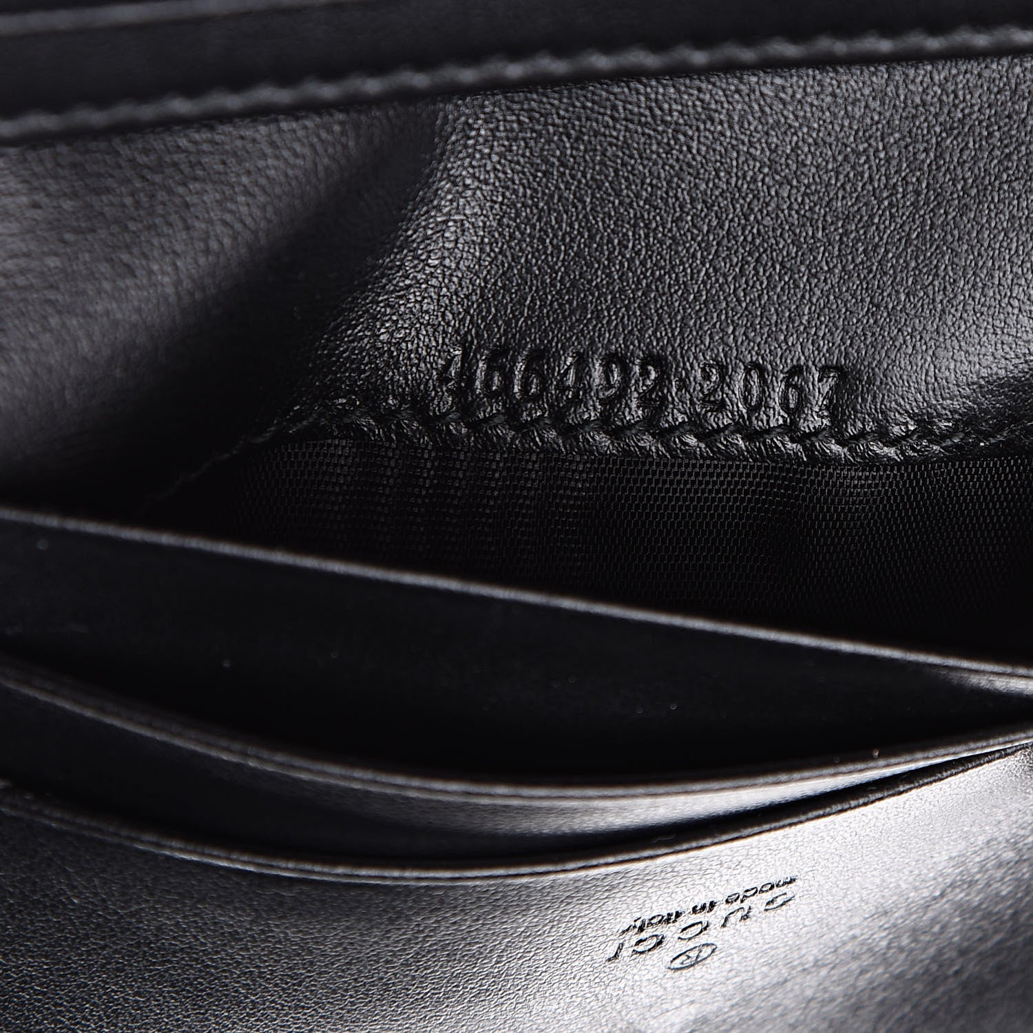 Gucci Calfskin Matelasse GG Marmont Card Case Wallet Black 7 of 7