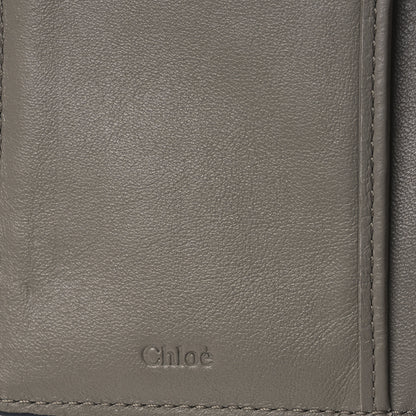 Chloe Smooth Calfskin Alphabet "R" Compact Wallet Motty Grey 7 of 10