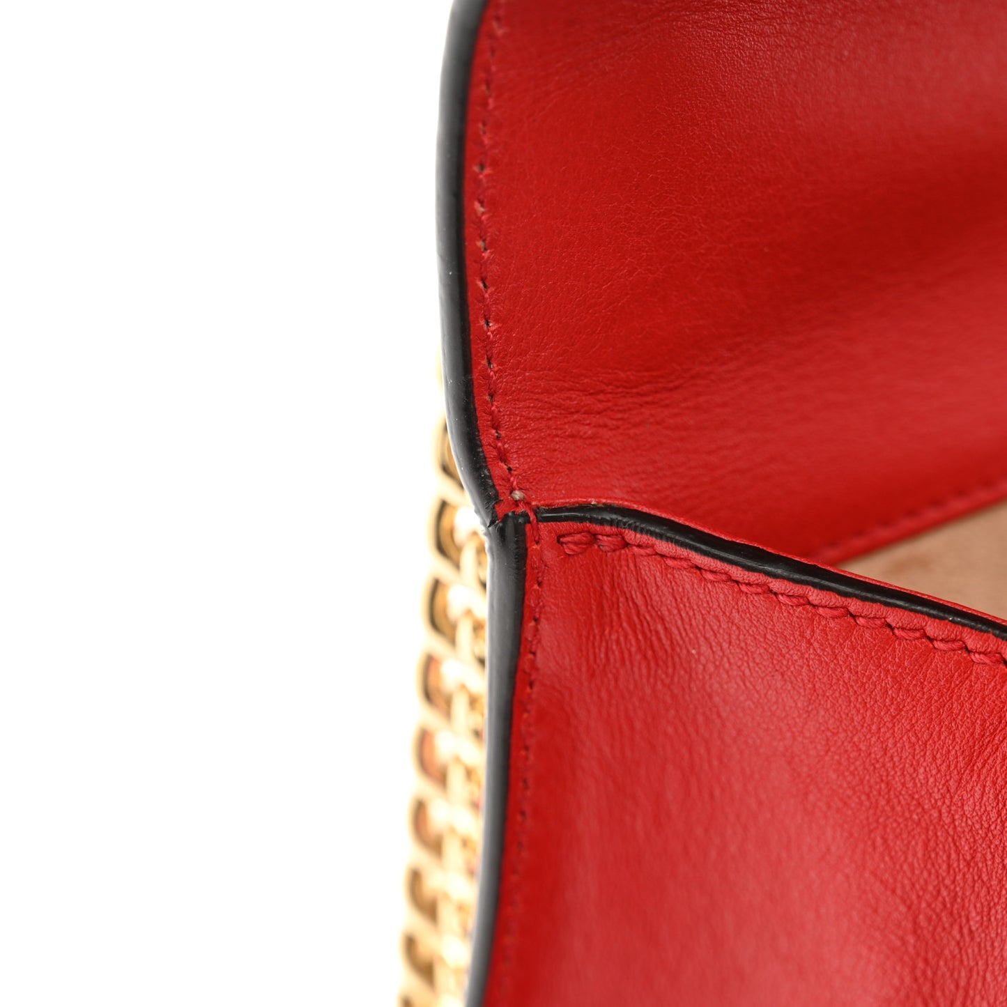 GG Supreme Monogram Apple Small Padlock Shoulder Bag Beige Multicolor Lobster Red