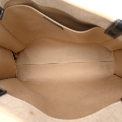 Chloe Cotton Calfskin Medium Woody Ribbon Tote White Blue 5 of 10