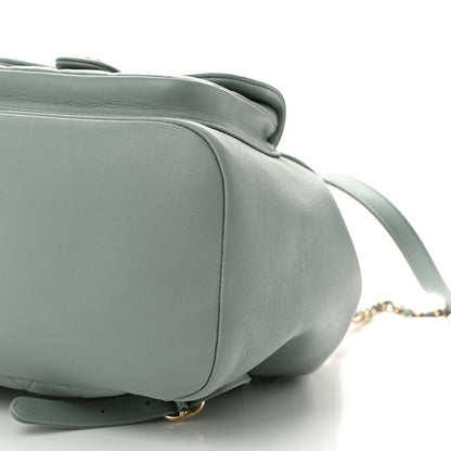 Chanel Lambskin Quilted Large Duma Drawstring Backpack Grey 10 of 10