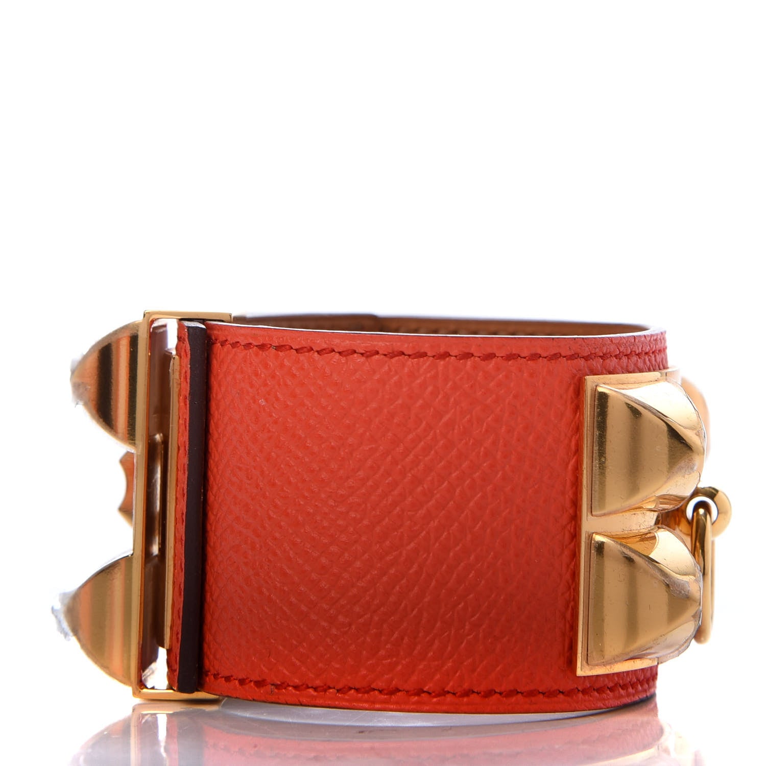 Hermes Epsom Collier de Chien CDC Bracelet S Orange Poppy 4 of 6