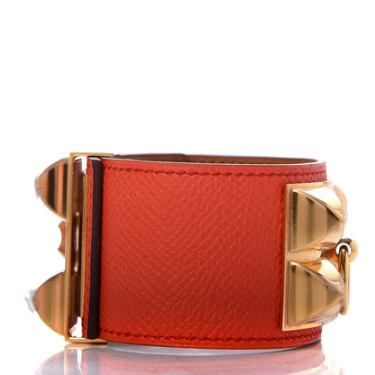 Hermes Epsom Collier de Chien CDC Bracelet S Orange Poppy 4 of 6