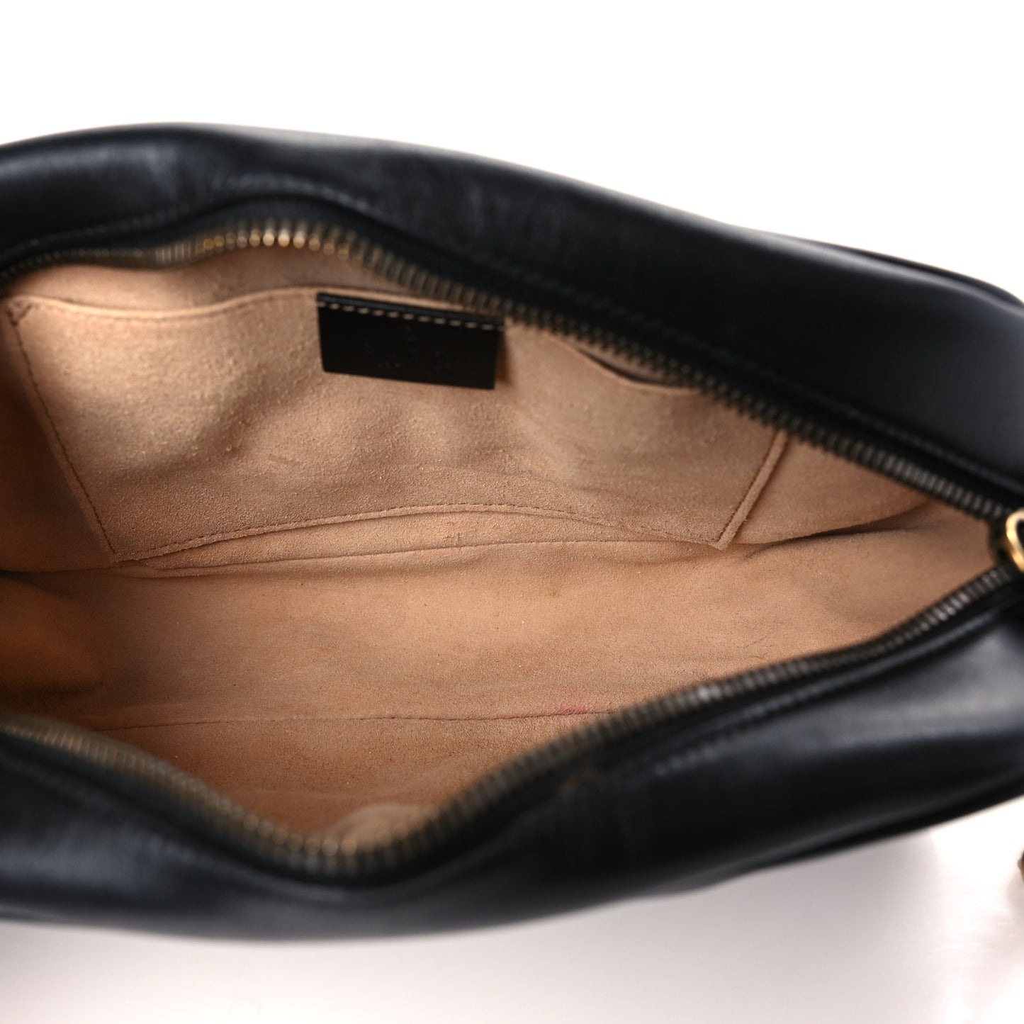 Calfskin Matelasse Small GG Marmont Chain Shoulder Bag Black