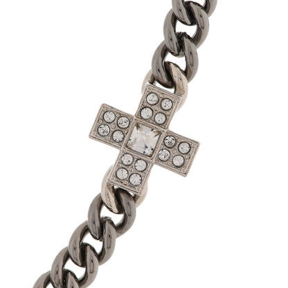 Chanel Ruthenium Crystal Chain CC Lucky Charms Choker Silver 4 of 7