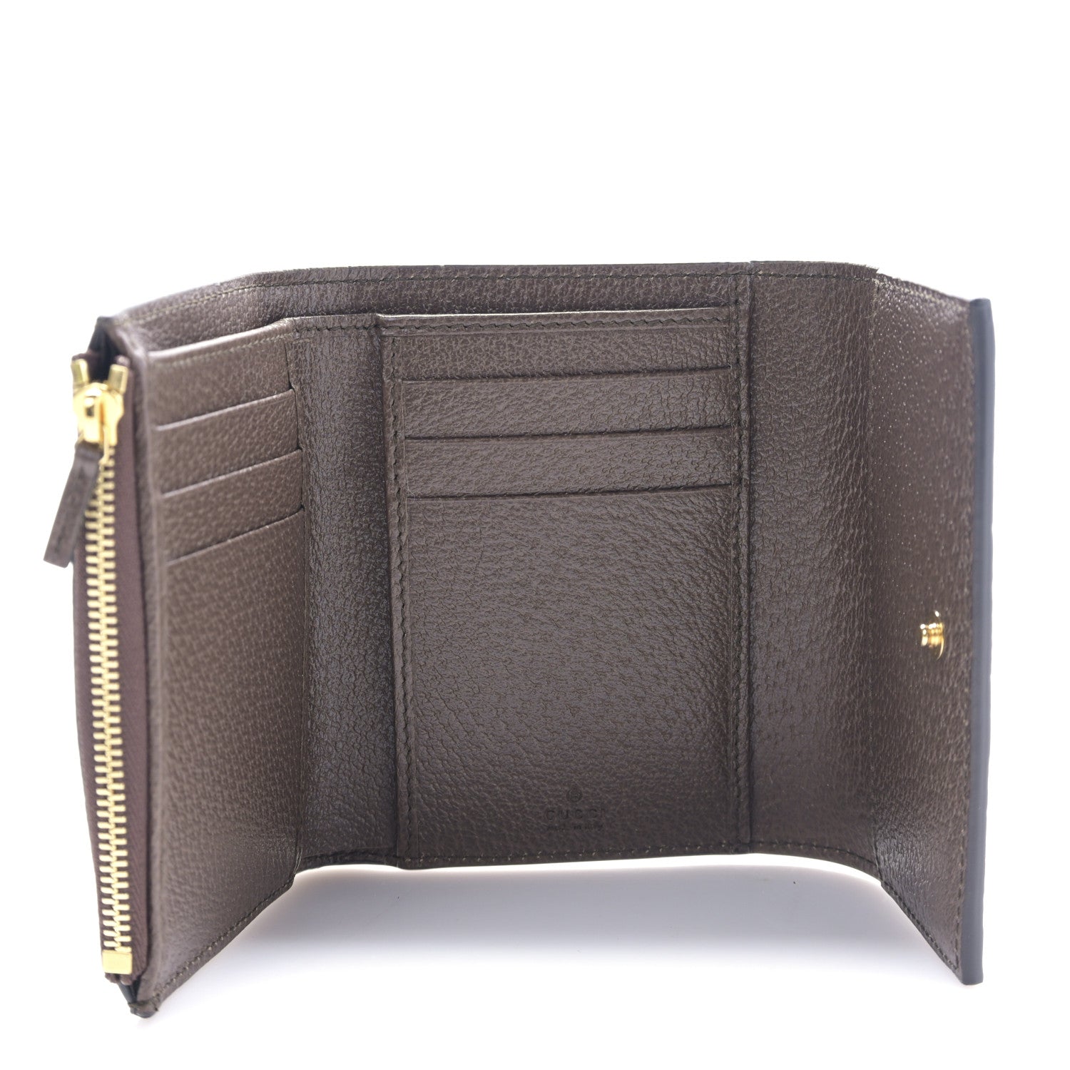 Gucci GG Supreme Monogram Web Ophidia Compact Wallet Beige New Acero 5 of 10