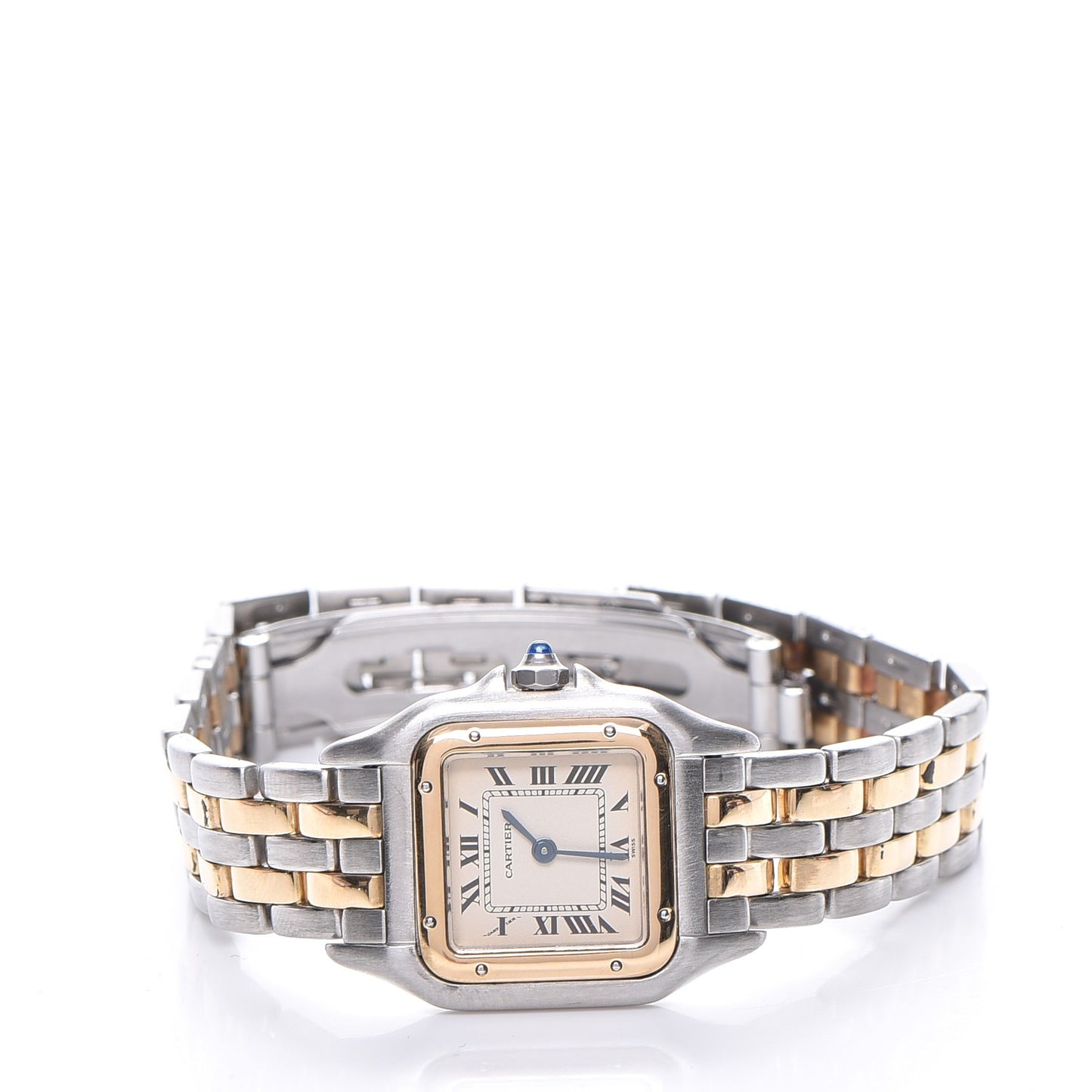 Stainless Steel 18K Yellow Gold 22mm Panthere Quartz Watch
