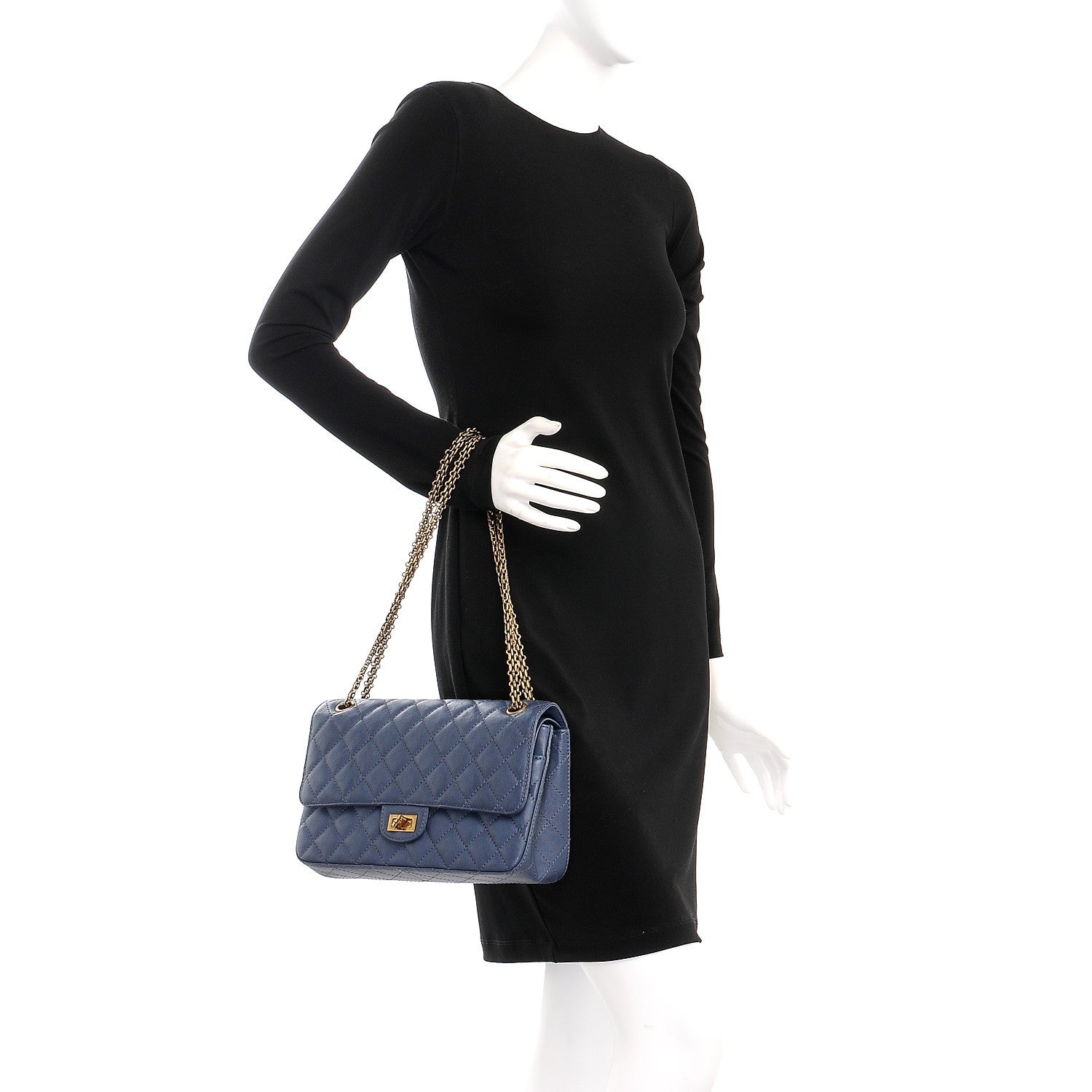 Chanel Calfskin Quilted 2.55 Reissue 226 Flap Blue 3 of 8