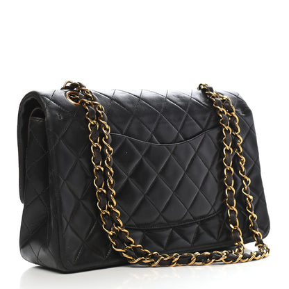 Chanel Lambskin Quilted Medium Double Flap Black 3 of 9
