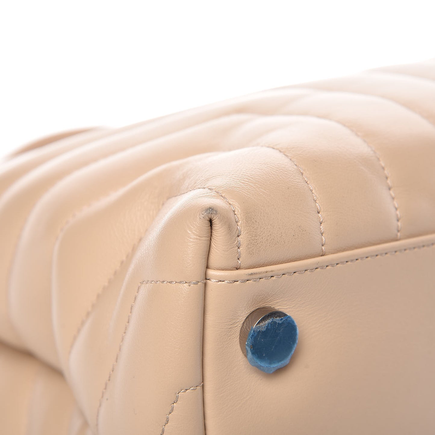 Calfskin Y Quilted Monogram Large Loulou Shopper Nude Powder