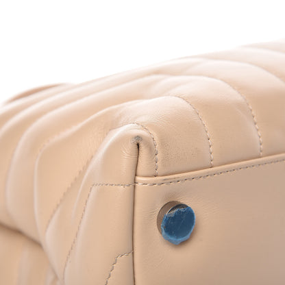 Saint Laurent Calfskin Y Quilted Monogram Large Loulou Shopper Nude Powder 9 of 14