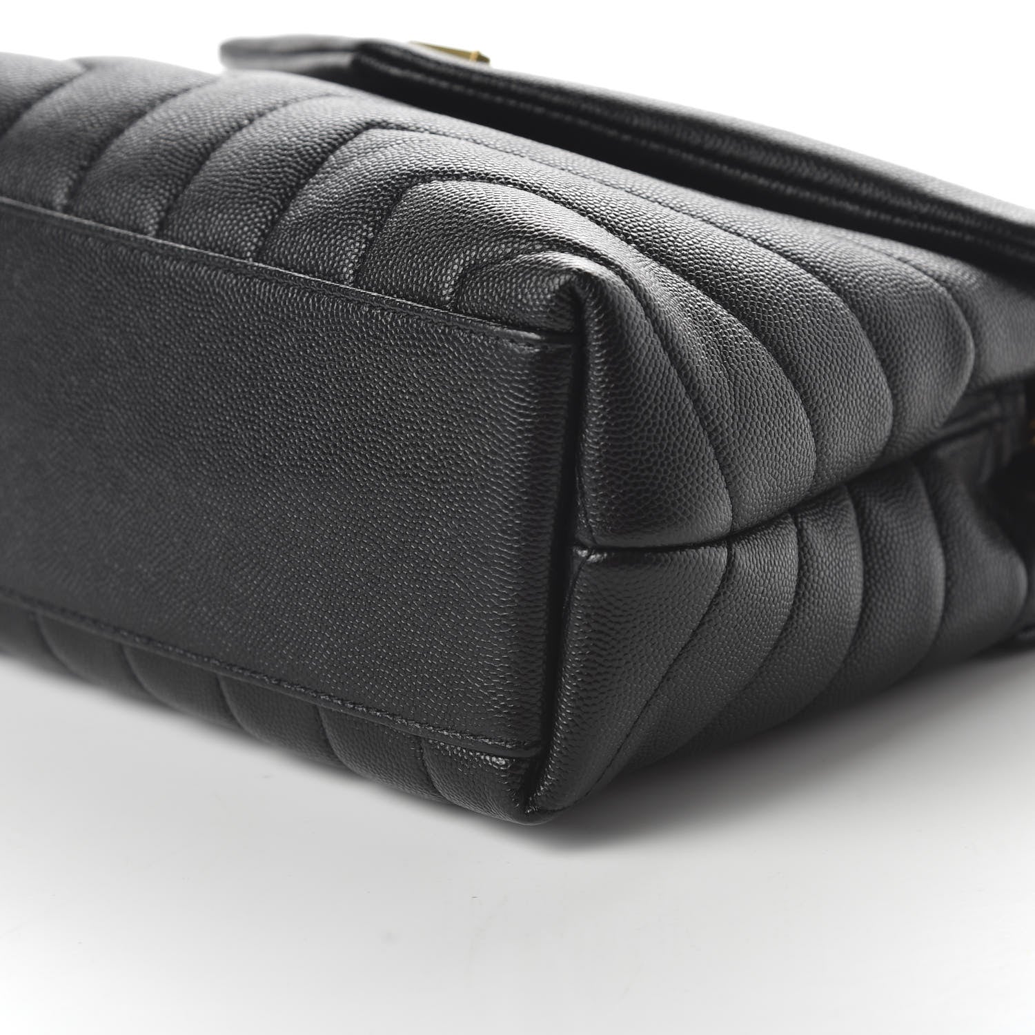 Saint Laurent Grain de Poudre Calfskin Y Quilted Monogram Small Loulou Chain Satchel Black 13 of 17