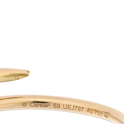 Cartier 18K Yellow Gold Small Juste Un Clou Ring 59 8.75 4 of 5