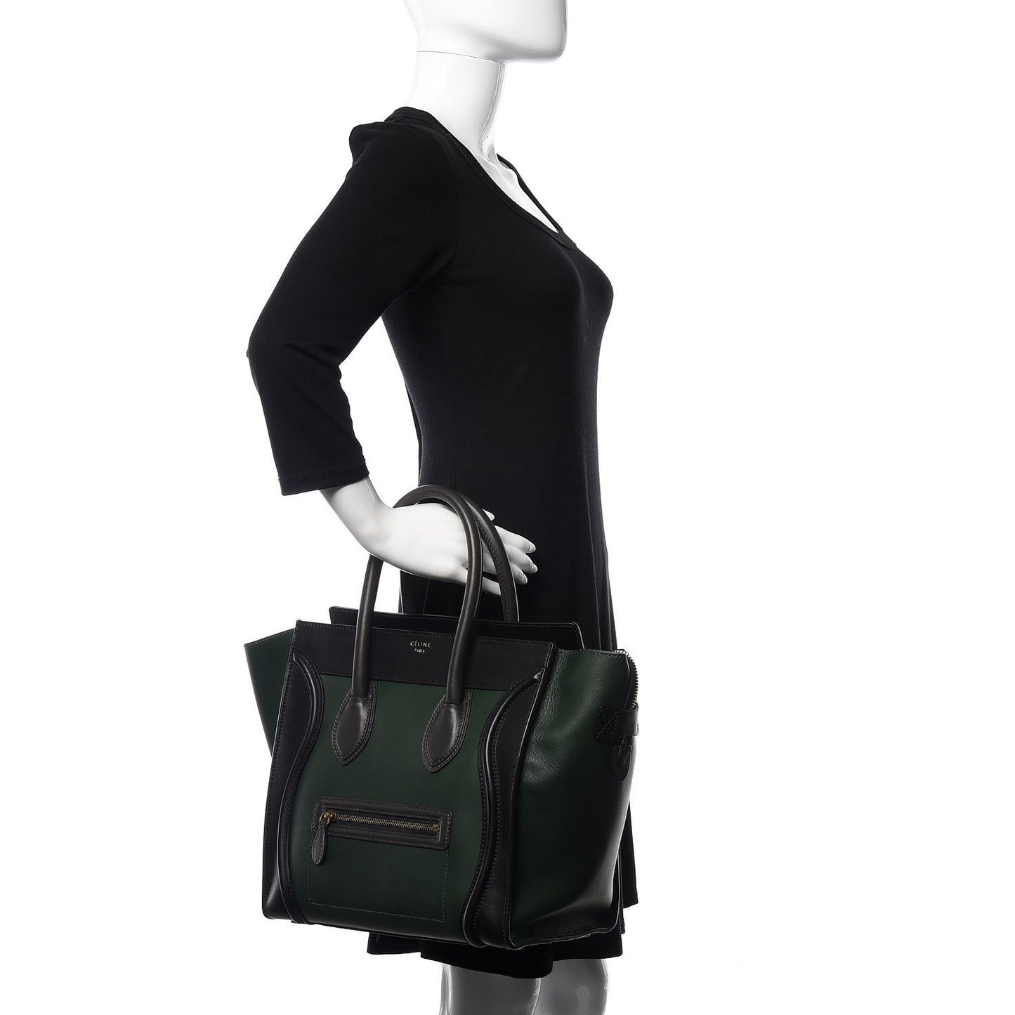 Smooth Calfskin Mini Tri-Color Luggage Forest
