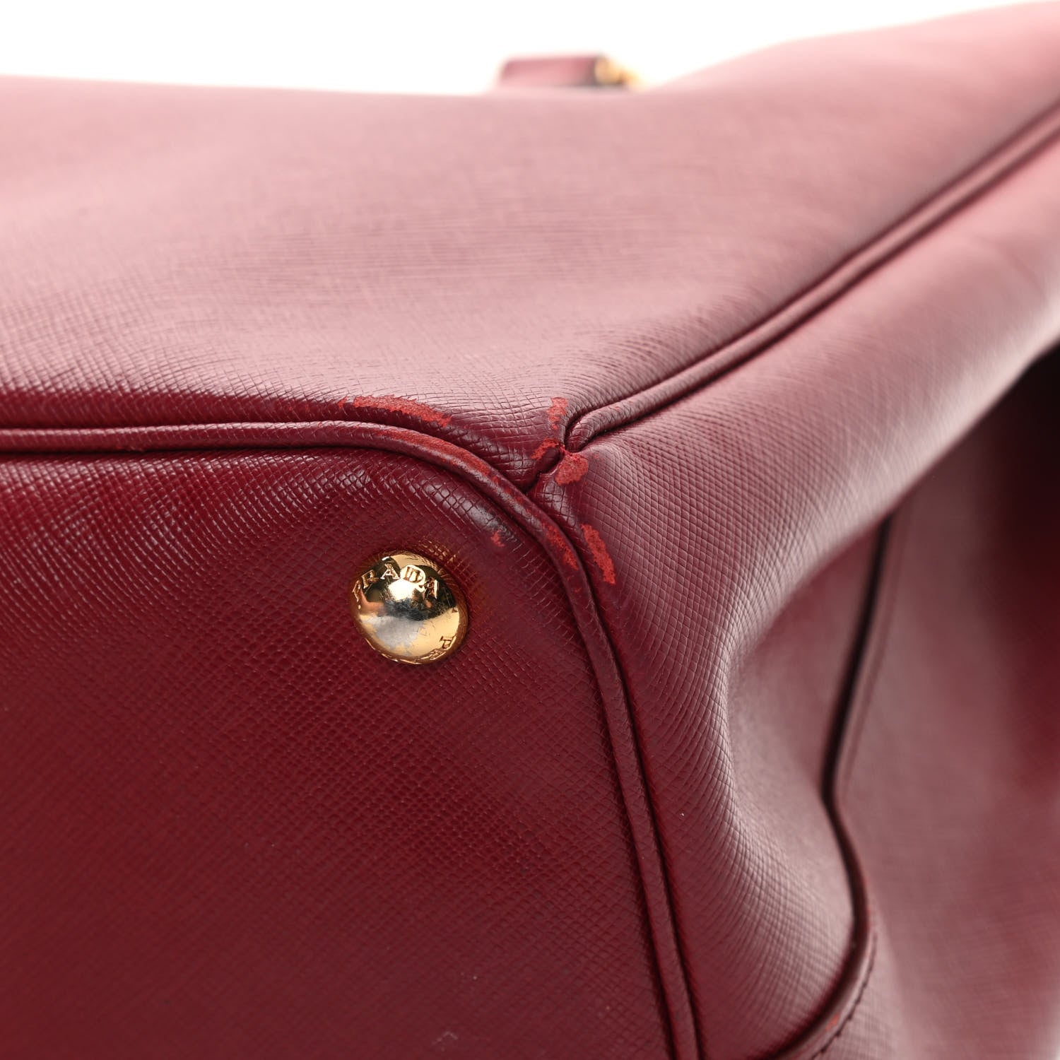 Prada Saffiano Lux Large Tote Cherry 12 of 24