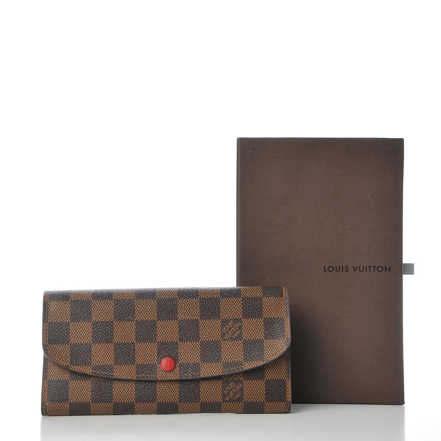 Louis Vuitton Damier Ebene Emilie Wallet Red 8 of 8