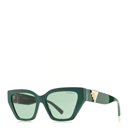 Tiffany Acetate Metal Deco T Sunglasses Green 1 of 8