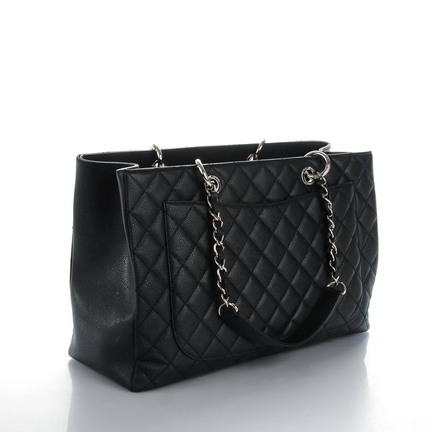 Chanel Caviar Quilted XL Grand Shopping Tote GST Black 3 of 7