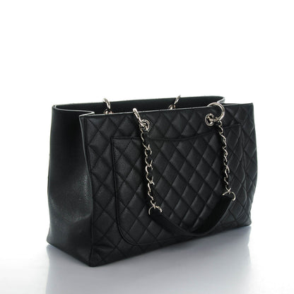 Chanel Caviar Quilted XL Grand Shopping Tote GST Black 3 of 7