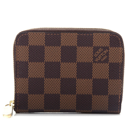 Louis Vuitton Damier Ebene Zippy Coin Purse Rose Ballerine 1 of 8