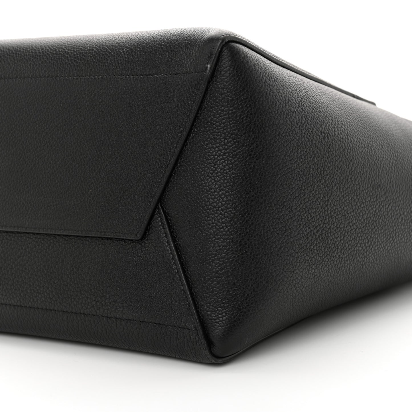 Soft Grained Calfskin Sangle Bucket Bag Black