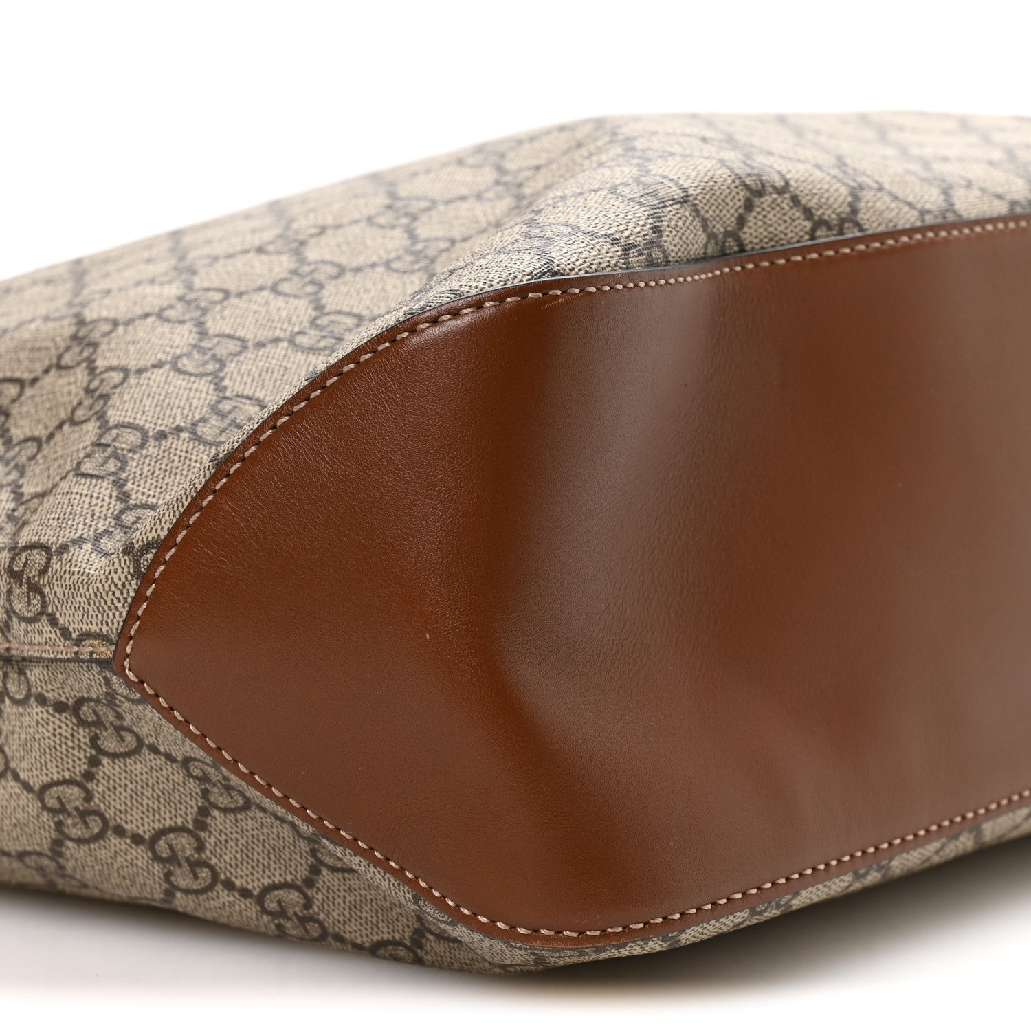 Gucci GG Supreme Monogram Large Linea A Hobo Light Brown 9 of 10