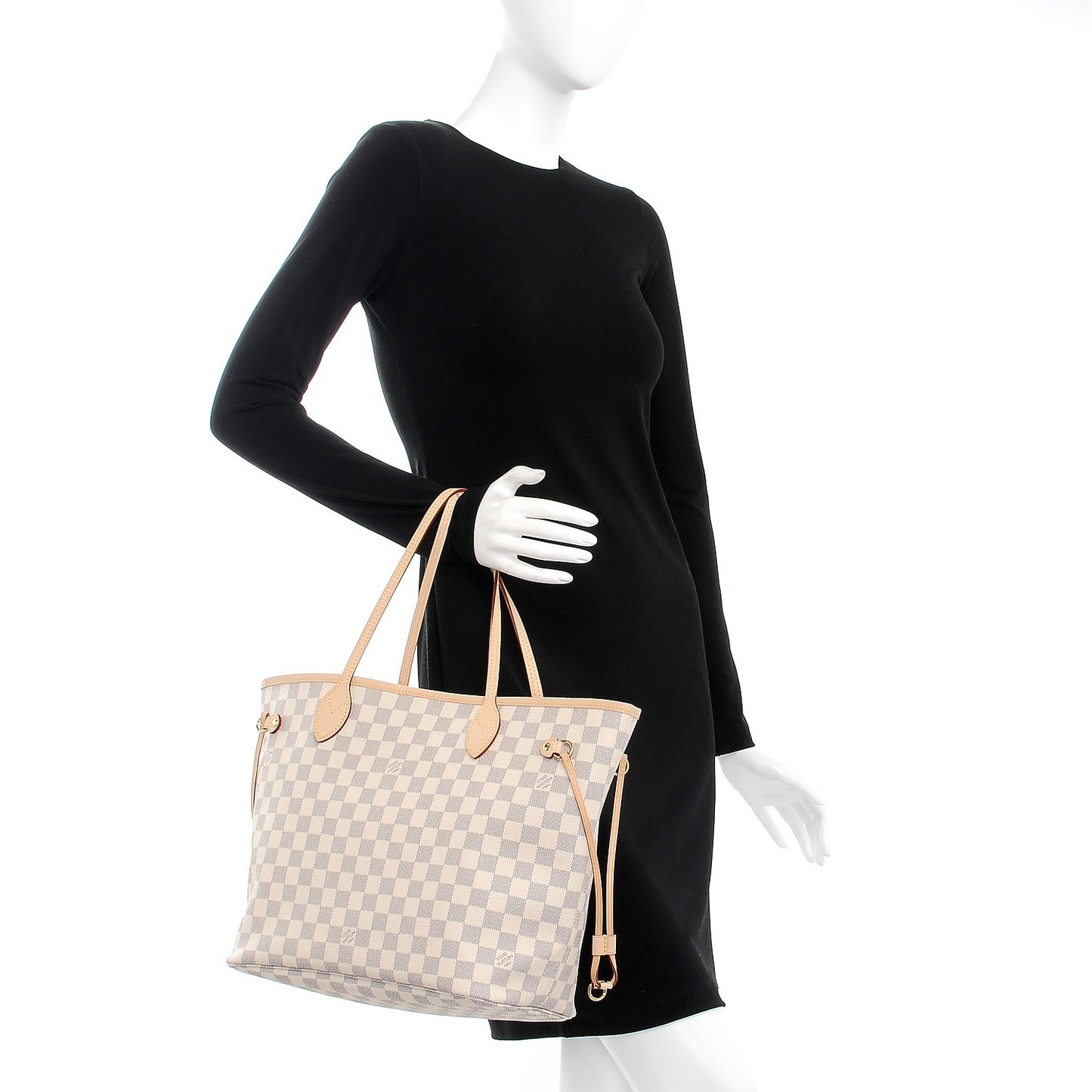 Damier Azur Neo Neverfull MM Rose Ballerine
