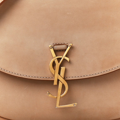 Saint Laurent Smooth Vintage Calfskin Monogram Medium Kaia Satchel Gold 10 of 13