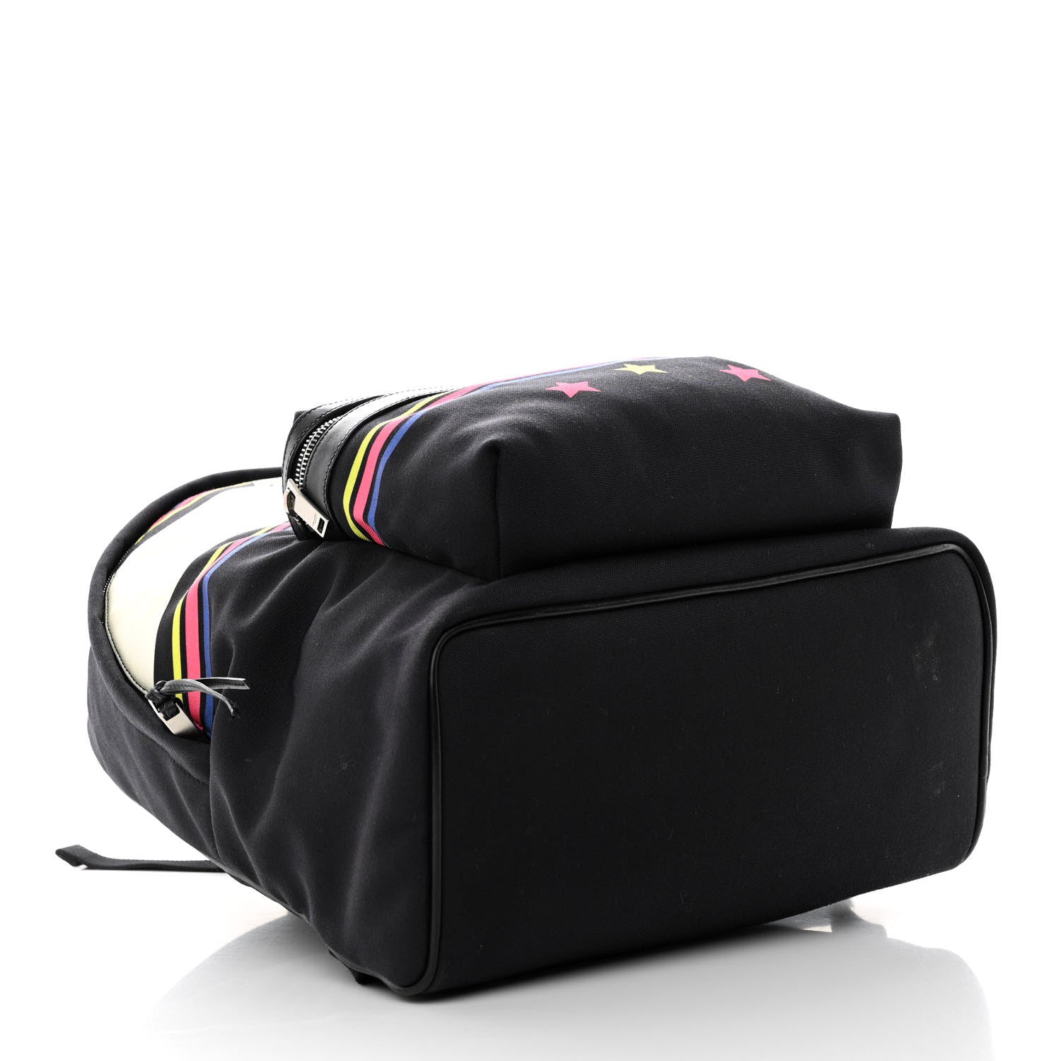 Saint Laurent Nylon Twill Dinosaur Print City Backpack Black Multicolor 4 of 15