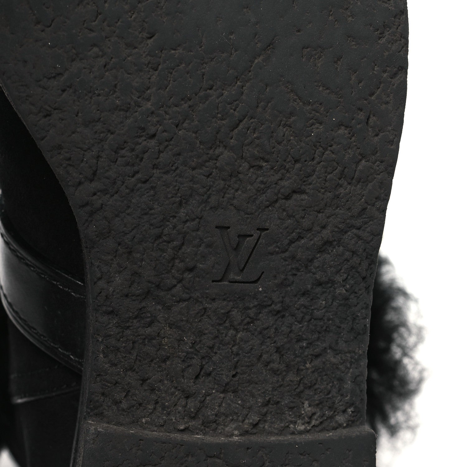 Louis Vuitton Suede Calfskin Fur Strap Boot 36 Black 7 of 7