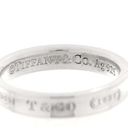 Tiffany Sterling Silver Narrow 1837 Band Ring 54 7 4 of 4