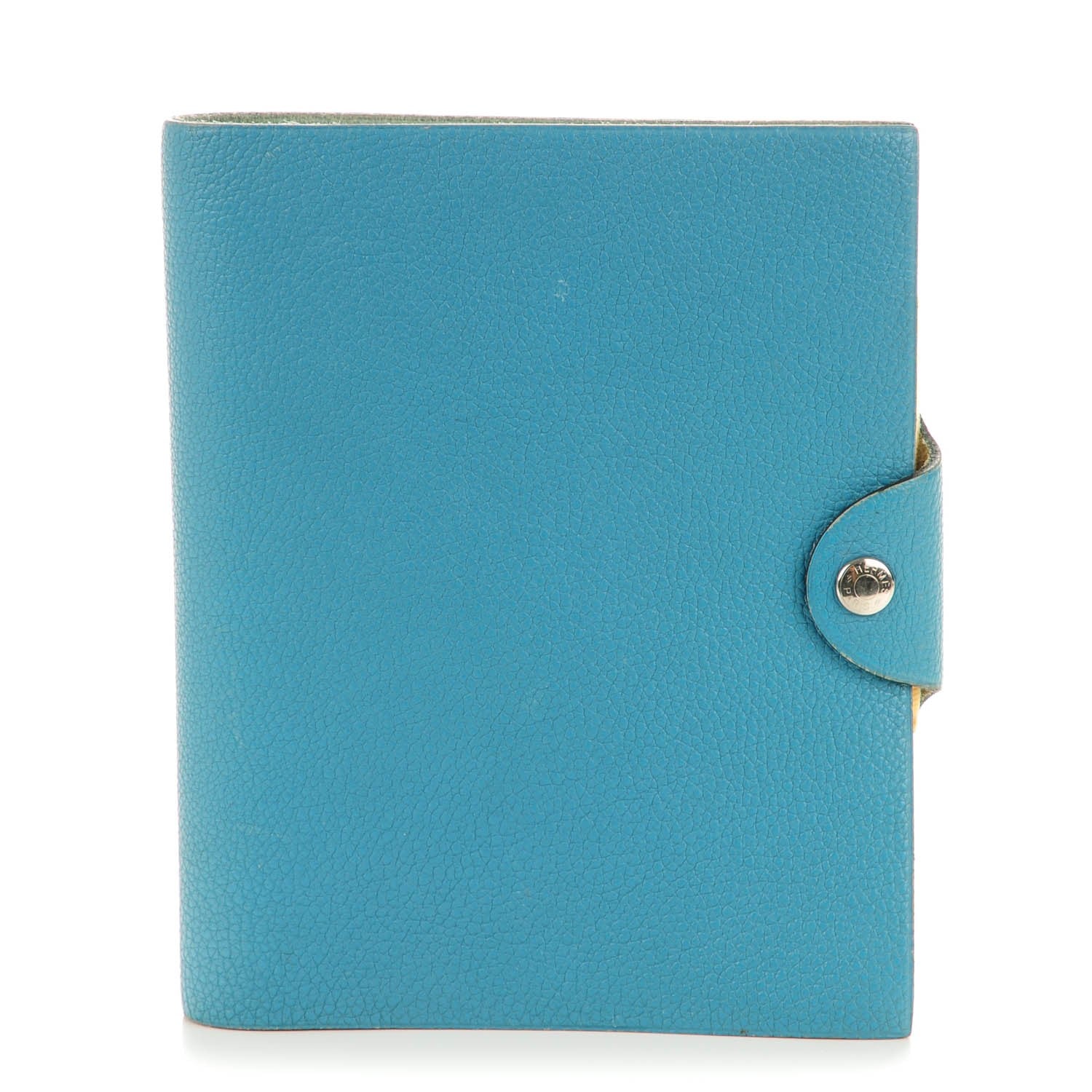 Hermes Chevre Mysore Ulysse PM Notebook Cover Blue Jean 1 of 8