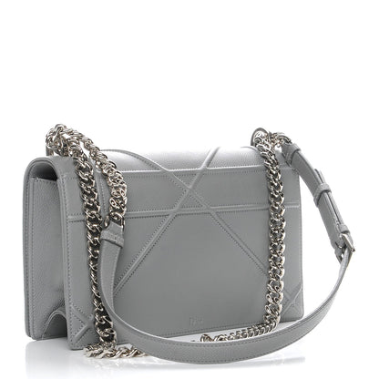 Christian Dior Grained Calfskin Medium Diorama Flap Bag Gris 3 of 11