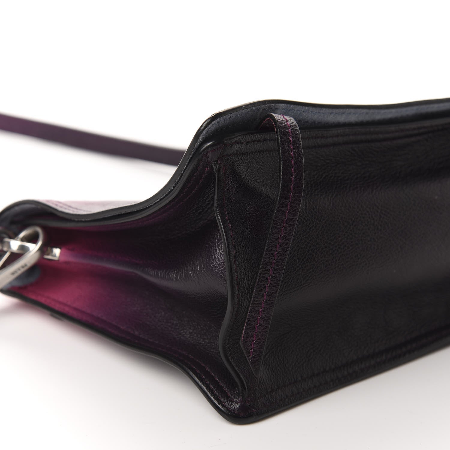 Prada Glace Calf Ombre Etiquette Flap Fuxia Astrale 6 of 10