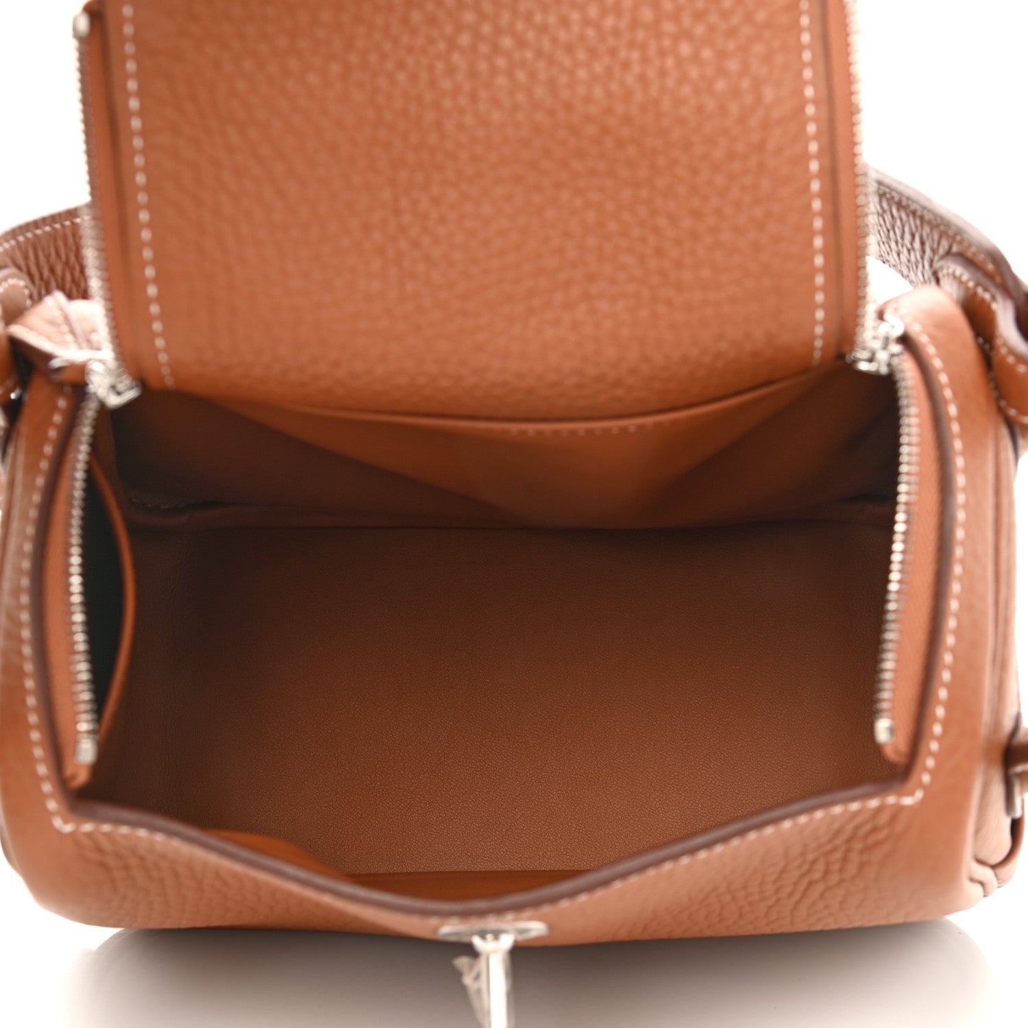 Hermes Taurillon Clemence Mini Lindy 20 Gold 5 of 11