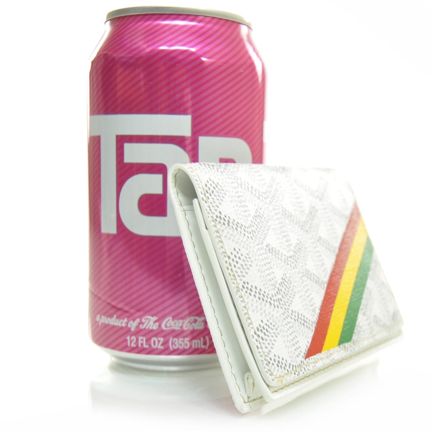 Goyardine Saint Marc Folding Card Case White