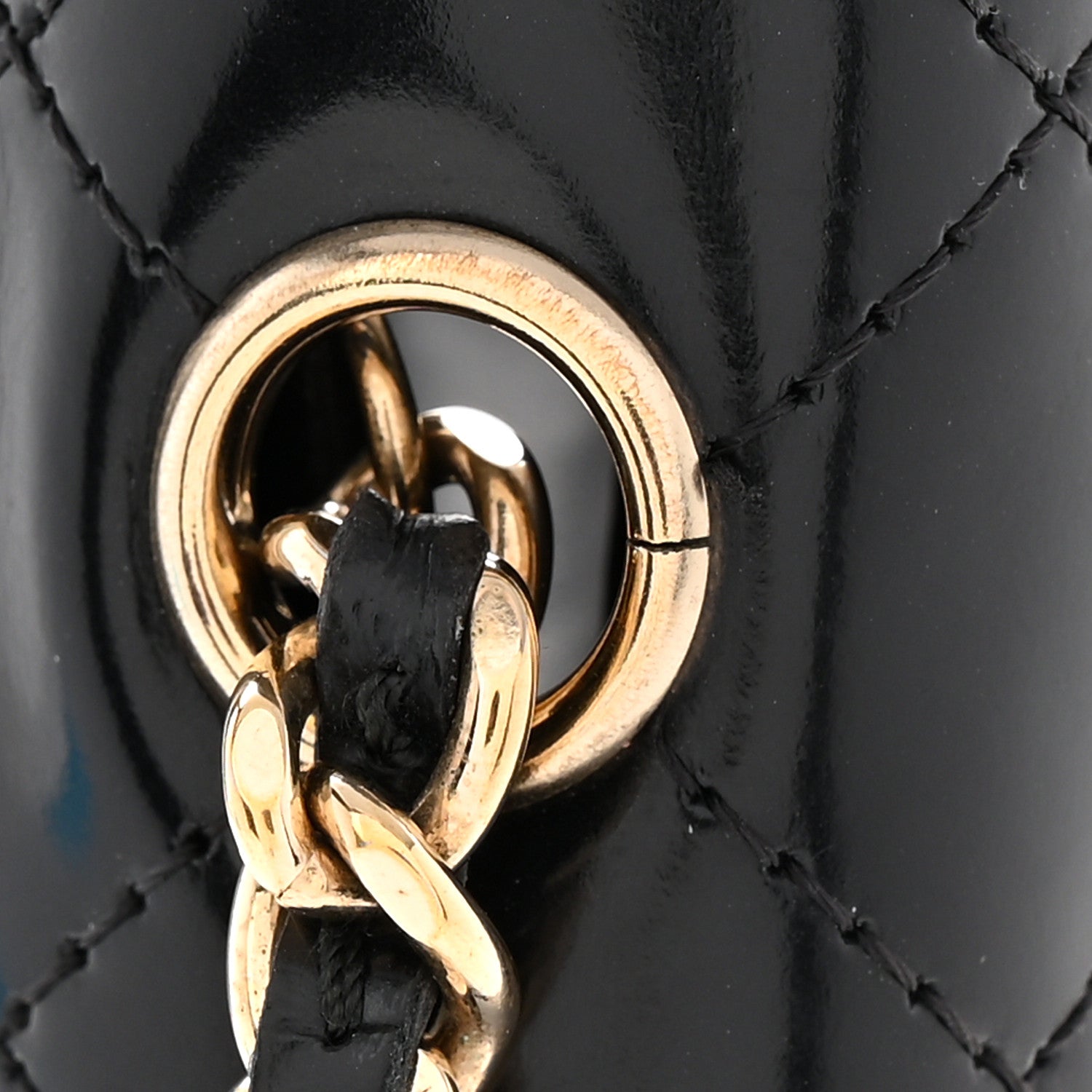 Chanel Patent Calfskin Quilted East West Flap Shoulder Bag Black 12 of 12