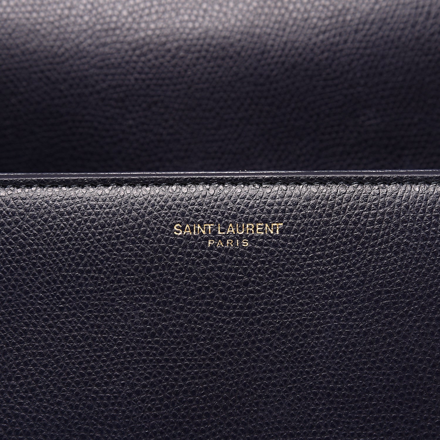 Saint Laurent Textured Calfskin Medium Classic Monogram Universite Bag Deep Marine 6 of 9