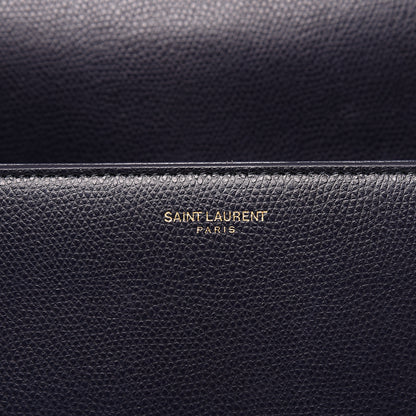 Saint Laurent Textured Calfskin Medium Classic Monogram Universite Bag Deep Marine 6 of 9
