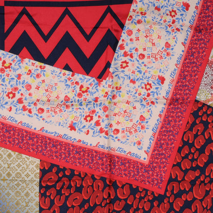 Louis Vuitton Silk Monogram Leopard Carre Tresor Square Scarf Red 1 of 5
