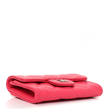 Chanel Caviar Quilted Flap Card Holder Wallet Pink 4 of 8