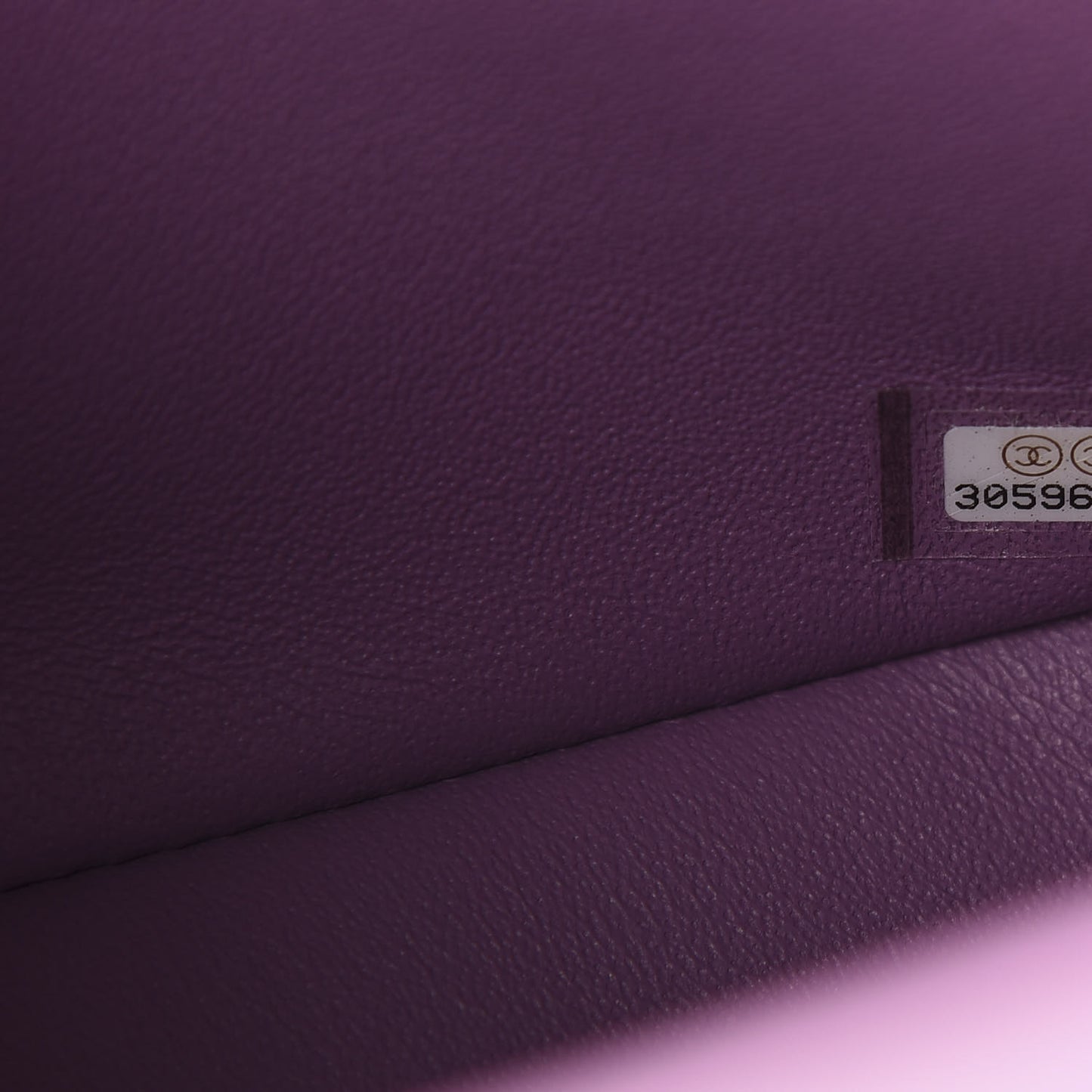 Lambskin Quilted Mini Rectangular Flap Purple