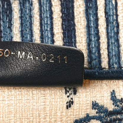 Christian Dior CHRISTIAN DIOR Canvas Embroidered Large Palm Tree Toile De Jouy Book Tote Blue Multicolor 6 of 9